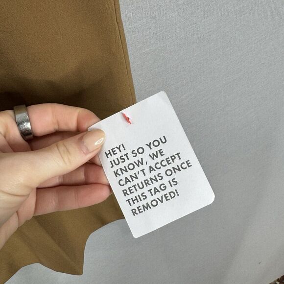 ASOS Design Womens Dress Pants 24 Brown Curve Tailored Barrel Trouser Academia - Picture 4 of 13